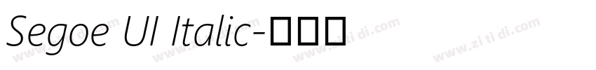 Segoe UI Italic字体转换